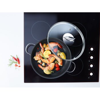 ERNESTO® Edelstahl-Servierpfanne, Ø 28 cm, Antihaftbeschichtung - B-Ware neuwertig