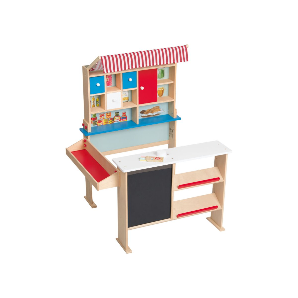 Playtive Holz Kaufladen, mit Markise und Angebotstafel - B-Ware neuwertig,  36,99 €