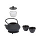 ERNESTO® Gusseisen-Tee-Set, 4-teilig, mit herausnehmbarem Teefilter - B-Ware neuwertig