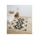 LIVARNO home Baumwollteppich, 140 x 200 cm (schwarz/creme) - B-Ware neuwertig