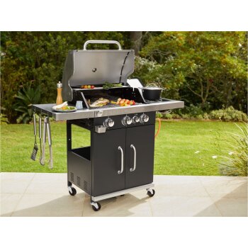 GRILLMEISTER Gasgrill, 3plus1 Brenner, 14,4 kW - B-Ware...