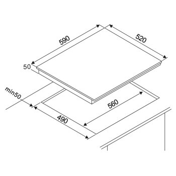 respekta KM5500-28 Glaskeramikkochfeld, 60 cm - B-Ware neuwertig