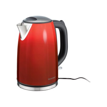 SILVERCREST® KITCHEN TOOLS Wasserkocher SWC 3100 B1, Edelstahl, 1,7 L (rot) - B-Ware neuwertig