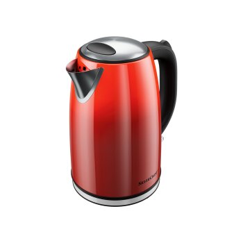 SILVERCREST® KITCHEN TOOLS Wasserkocher SWC 3100 B1, Edelstahl, 1,7 L (rot) - B-Ware neuwertig