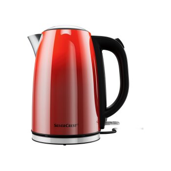 SILVERCREST® KITCHEN TOOLS Wasserkocher SWC 3100 B1, Edelstahl, 1,7 L (rot) - B-Ware neuwertig