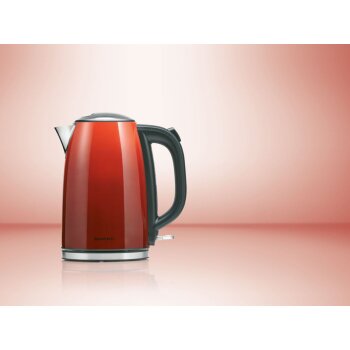 SILVERCREST® KITCHEN TOOLS Wasserkocher SWC 3100 B1, Edelstahl, 1,7 L (rot) - B-Ware neuwertig