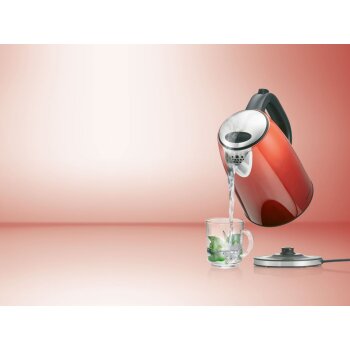 SILVERCREST® KITCHEN TOOLS Wasserkocher SWC 3100 B1, Edelstahl, 1,7 L (rot) - B-Ware neuwertig