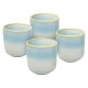 vanWell EspressoBecher 13cl 4erSet Steingut (meeresblau) - B-Ware neuwertig