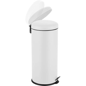 Ribelli Mülleimer, aus Edelstahl, 30L, rund, weiß - B-Ware neuwertig