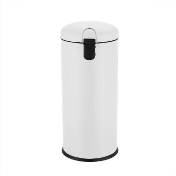 Ribelli Mülleimer, aus Edelstahl, 30L, rund, weiß - B-Ware neuwertig
