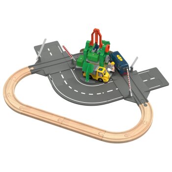 Playtive Holz Verladeschienen-Set / Polizeiwachen-Set (Verlade Schienen Set) - B-Ware neuwertig