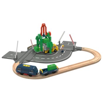 Playtive Holz Verladeschienen-Set / Polizeiwachen-Set (Verlade Schienen Set) - B-Ware neuwertig