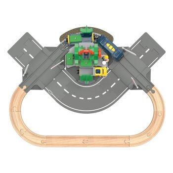 Playtive Holz Verladeschienen-Set / Polizeiwachen-Set (Verlade Schienen Set) - B-Ware neuwertig