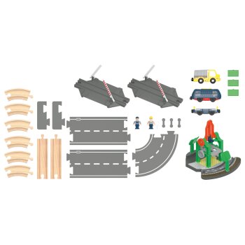 Playtive Holz Verladeschienen-Set / Polizeiwachen-Set (Verlade Schienen Set) - B-Ware neuwertig