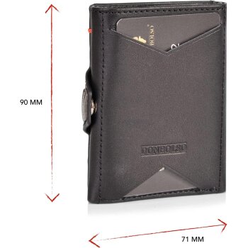 DONBOLSO Wallet NextGen BusinessLine, Nappa Leder, ohne Münzfach, schwarz - B-Ware sehr gut