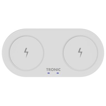 TRONIC® Ladepad Qi® Dual »TCPQ A1«, 20 W (Weiß) - B-Ware neuwertig