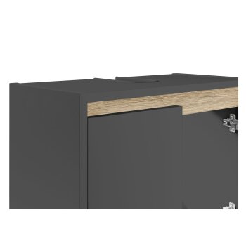 LIVARNO home Waschbeckenunterschrank Oslo, anthrazit - B-Ware neuwertig