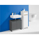 LIVARNO home Waschbeckenunterschrank »Oslo«, mit Siphonausschnitt, anthrazit - B-Ware neuwertig