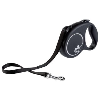 flexi Rollleine, max. 5 m, schwarz - B-Ware neuwertig