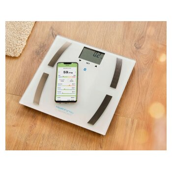 SILVERCREST® PERSONAL CARE Diagnosewaage»SBF 77«, mit App (Weiß) - B-Ware neuwertig
