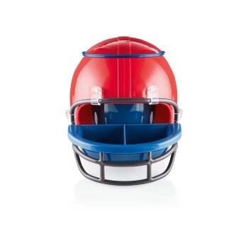 ERNESTO® Snackhelm, Football-Helm-Optik, herausnehmbare Behälter (rot) - B-Ware sehr gut