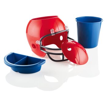 ERNESTO® Snackhelm, Football-Helm-Optik, herausnehmbare Behälter (rot) - B-Ware sehr gut