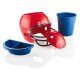 ERNESTO® Snackhelm, Football-Helm-Optik, herausnehmbare Behälter (rot) - B-Ware sehr gut