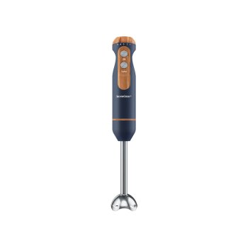 SILVERCREST® KITCHEN TOOLS Stabmixer-Set »SSSH 600 A1«, 3in1 mit Elementen in Holzoptik (blau) - B-Ware neuwertig