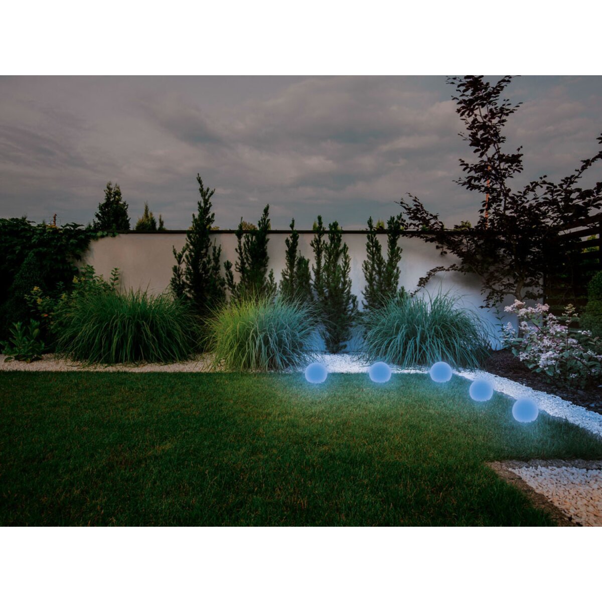 LIVARNO home LED Bodenlichterkette, 5er, dimmbar, Zigbee Smart Home (Kugel)  - B-Ware neuwertig, 39,99 €