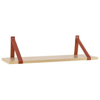 LIVARNO home Wandregal, mit 2 Halteriemen (braun) - B-Ware sehr gut