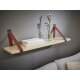 LIVARNO home Wandregal, mit 2 Halteriemen (braun) - B-Ware sehr gut