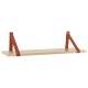 LIVARNO home Wandregal, mit 2 Halteriemen (braun) - B-Ware sehr gut