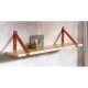 LIVARNO home Wandregal, mit 2 Halteriemen (braun) - B-Ware sehr gut