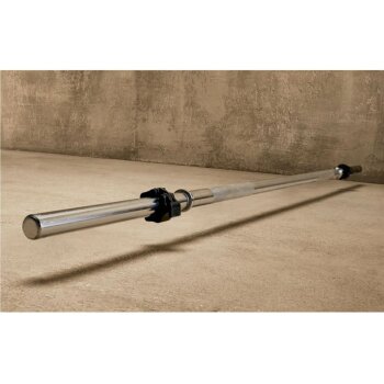 CRIVIT Langhantelstange, 180 cm, mit 2 Klemmverschlüssen - B-Ware neuwertig