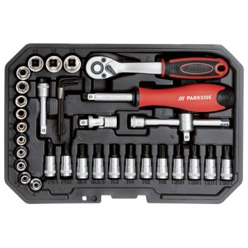 PARKSIDE® Steckschlüsselsatz, 1/4 Zoll, 36-teilig PSSS 36 A1 - B-Ware sehr gut