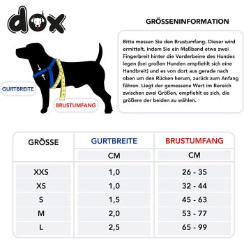 DDOXX Hundegeschirr Nylon, Step-In, Verstellbar, ausbruchsicher, S 1,5 x 45-63 cm, hellblau - B-Ware sehr gut