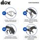 DDOXX Hundegeschirr Nylon, Step-In, Verstellbar, ausbruchsicher, S 1,5 x 45-63 cm, hellblau - B-Ware sehr gut