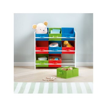 LIVARNO home Aufbewahrungsregal, mit 9 herausnehmbaren Textilboxen (Jungen) - B-Ware neuwertig