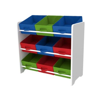 LIVARNO home Aufbewahrungsregal, mit 9 herausnehmbaren Textilboxen (Jungen) - B-Ware neuwertig