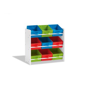 LIVARNO home Aufbewahrungsregal, mit 9 herausnehmbaren Textilboxen (Jungen) - B-Ware neuwertig