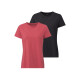 esmara® Damen T-Shirts, 2 Stück, figurbetont aus Stretchjersey - B-Ware