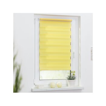 Lichtblick Duo-Rollo, Klemmfix ohne Bohren, 70 x 150 cm, gelb - B-Ware neuwertig