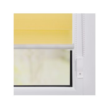 Lichtblick Duo-Rollo, Klemmfix ohne Bohren, 70 x 150 cm, gelb - B-Ware neuwertig