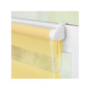 Lichtblick Duo-Rollo, Klemmfix ohne Bohren, 70 x 150 cm, gelb - B-Ware neuwertig