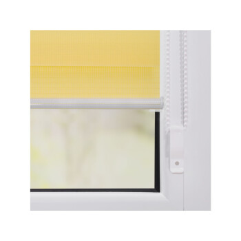 Lichtblick Klemmfix Duo-Rollo, Sonnen- und Sichtschutz, Lichtregulierung, ohne Bohren, Gelb, 70 cm, 150 cm - B-Ware neuwertig
