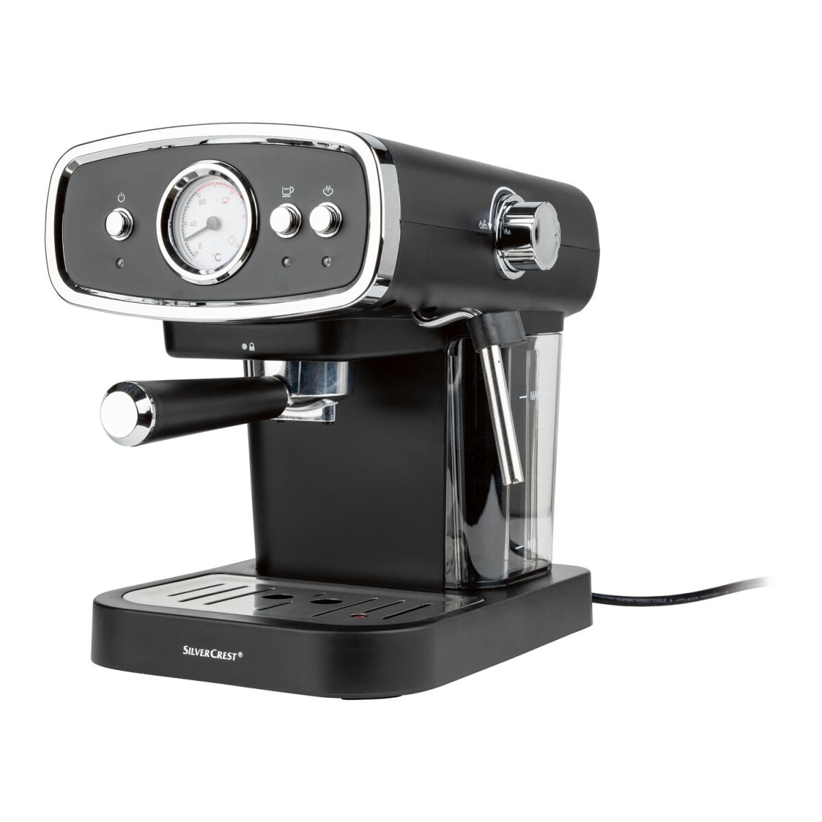 SILVERCREST® KITCHEN TOOLS Espressomaschine »SEM 1050 B1«, mit Siebträger  (schwarz) - B-Ware neuwert, 72,99 €