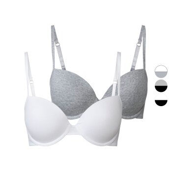 esmara® Damen Bügel-BHs, 2 Stück, gepaddete...