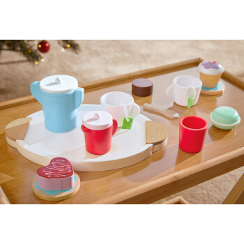 Playtive Küchenzubehör-Sets, aus Holz (Tee-Set) - B-Ware Transportschaden Kosmetisch