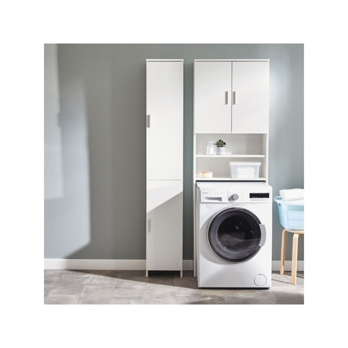 LIVARNO home Waschmaschinen-Überbauschrank »Liverpool«, 2 Böden - B-Ware  sehr gut, 61,99 €