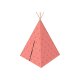 Playtive Tipi Spielzelt Waldtiere, aus massivem Kiefernholz (Rot) - B-Ware neuwertig